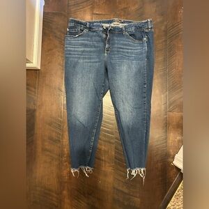 Torrid Cropped Boyfriend Jeans with Distressed Hem